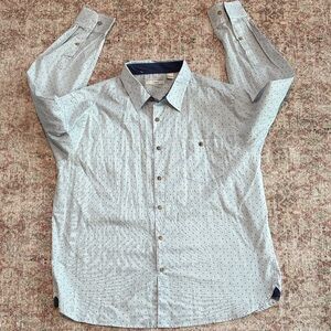 Stylish Blue Polka Dot Men's Casual Shirt